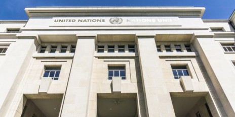 Das United Nations Genf Gebäude.