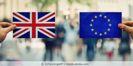 Flagge UK und EU