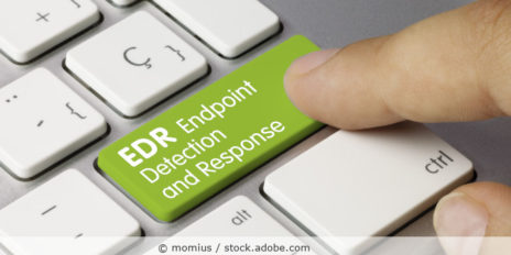 Computertastatur mit grüner Taste EDR Endpoint Detection and Response
