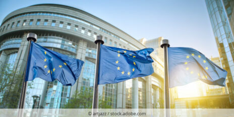 Europa-Flaggen wehen vor dem EU-Parlament in Brüssel.